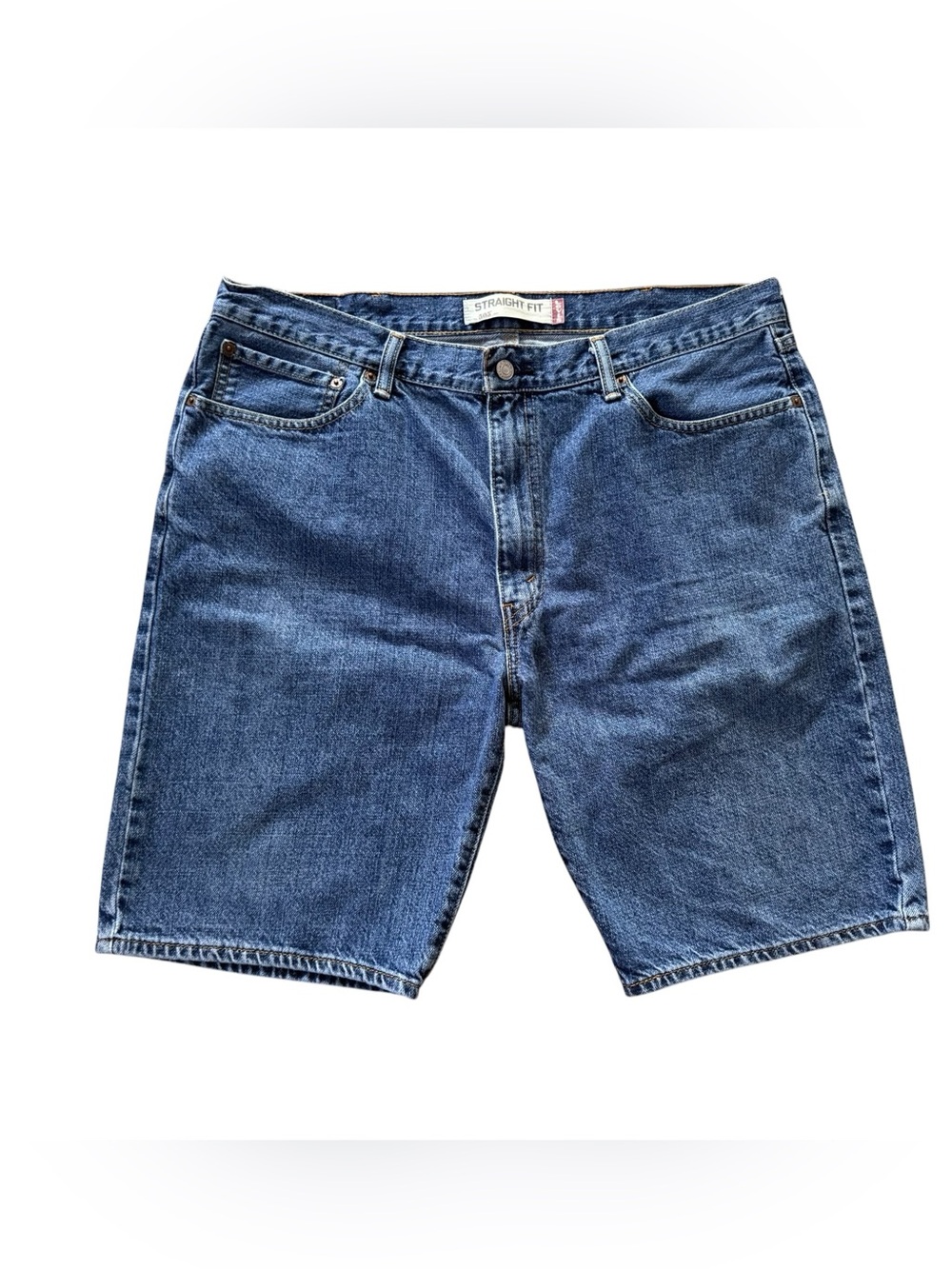 Levi’s 505 Denim Shorts Men’s 38 Blue Straight Fit Jean Shorts Medium Wash
